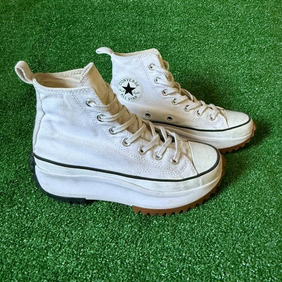 Converse Run Star Hike Women 6.5 White Black Gum Bold Lifestyle Sneakers 166799C - Picture 8 of 13